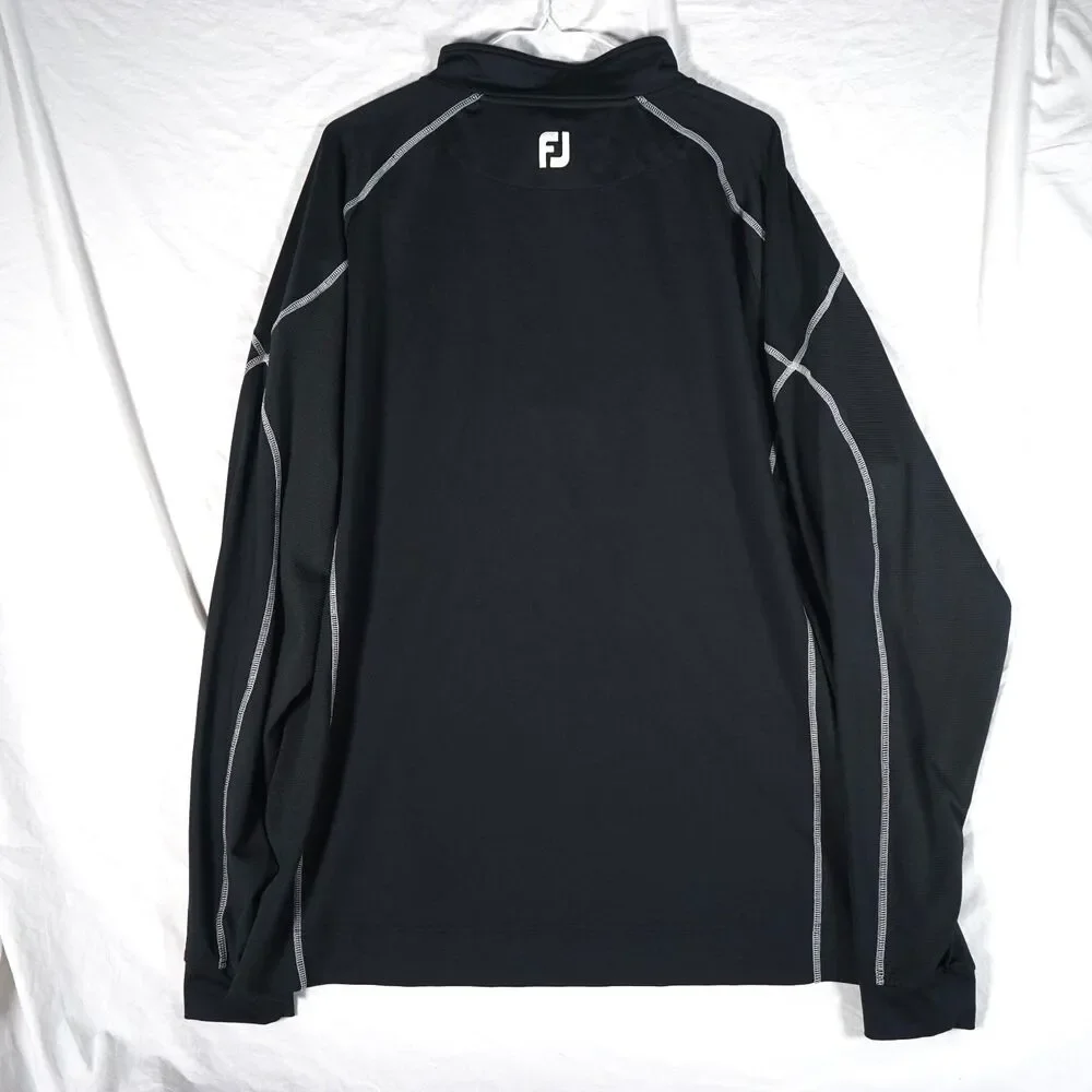 FootJoy Quarter Zip Athletic Jacket Black 2XL
